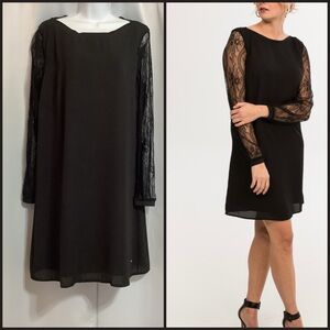 Airoldi Couture Dress Women’s Size 12 Black Lace Sleeve